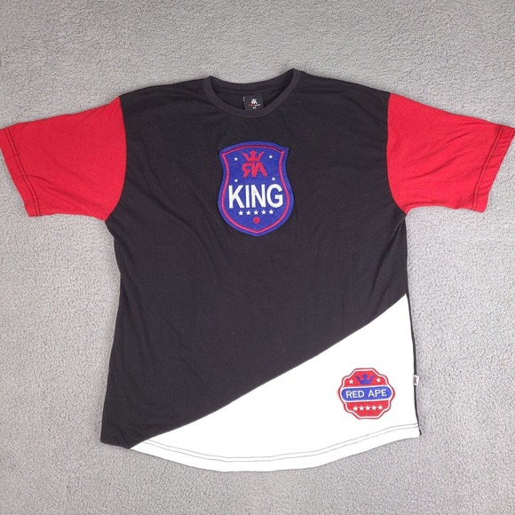 Red Ape T-Shirt Mens XL Black King Short Sleeve Hip Hop See Description For Size - Picture 1 of 13